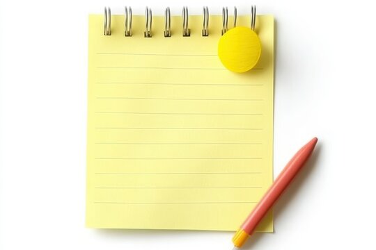 yellow notepad with pen