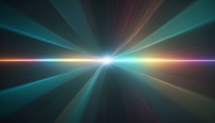 Obraz premium anamorphic lens flare design element with vibrant rainbow colors radiating outward create with ai