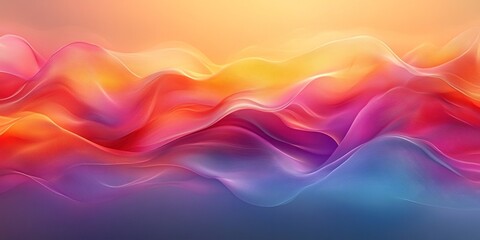 Obraz premium Elegant Minimalist Abstract Background with Soft Gradient Waves, Professional Photography and Studio Lighting - High Resolution, Flat Design, Low Contrast & No Shadows