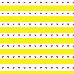Colorful tiny hearts on white background