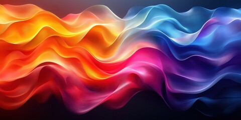 Obraz premium Elegant Minimalist Abstract Background with Soft Gradient Waves, Professional Photography and Studio Lighting - High Resolution, Flat Design, Low Contrast & No Shadows