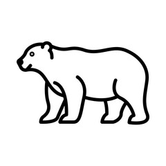 Icon of a polar bear, symbolizing winter and arctic wildlife.