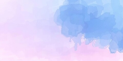 Obraz premium Watercolor blue and pink gradient with subtle texture, natural inspiration, floral patterns
