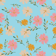 flower pattern beautiful floral illustration all over repeat high quality Design for digital printing vector design