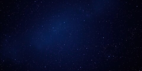 Fototapeta premium Cosmic night sky with glowing particles scattered across a dark blue background, night vision, dark blue sky, stellar