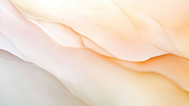 Beige-gelber Farbverlauf mit Wellenformen und feiner Struktur, wie gemalter Mamor &ndash; Subtiler Hintergrund im Bannerformat in warmen Farben