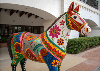 Obraz premium Mexican spirit animal with a colorful motif