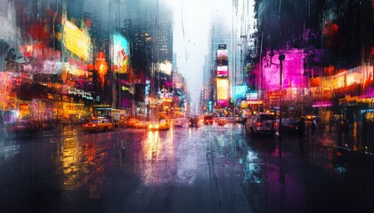 Naklejka premium Abstract background of city street in bokeh 