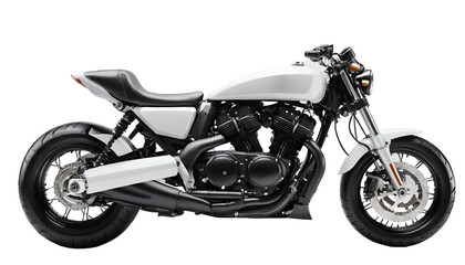 Fototapeta premium PNG, heavy bike, sport bike, white racing bike, superbike transparent background