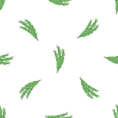 Sprigs of fresh rosemary creating a seamless pattern on a white background, ideal for culinary or nature themed designs