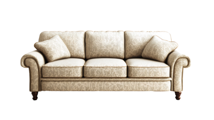 white sofa isolated on a transparent background