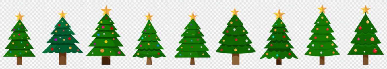 Merry Christmas, Festive Small Green Christmas Tree with Gold Star