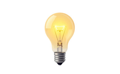 Glowing Bulb Isolated on white transparent background. Glowing Bulb PNG 