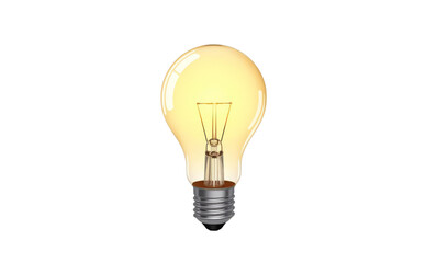 Glowing Bulb Isolated on white transparent background. Glowing Bulb PNG 