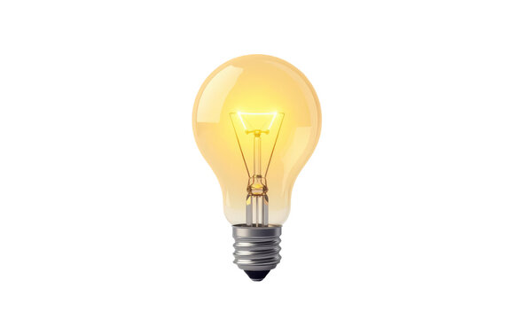 Glowing Bulb Isolated on white transparent background. Glowing Bulb PNG 