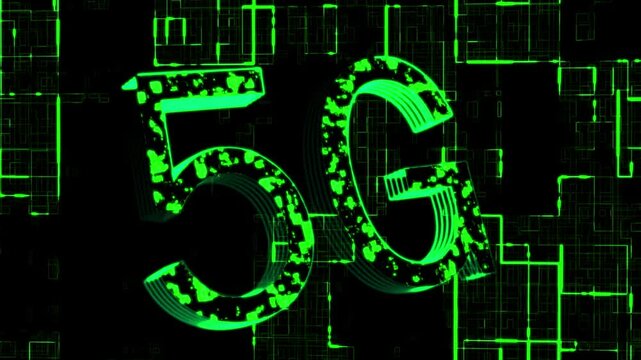 green binary code background