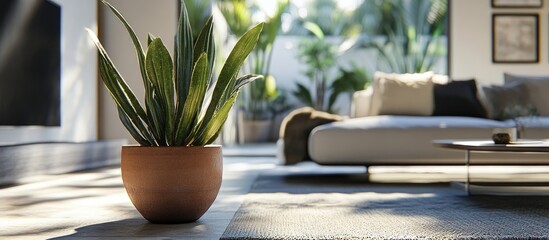 Cactus plant thriving in a modern indoor setting enhancing home decor