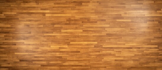 Aerial view of a hardwood maple basketball court floor showcasing detailed grain patterns and polished surface sports design