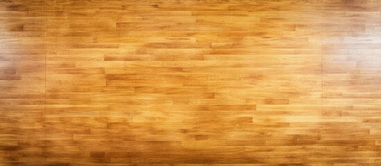 Aerial view of a hardwood maple basketball court floor showcasing polished surface and court markings sports photography
