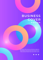 Colorful Abstract Gradient Background with Geometric Shapes