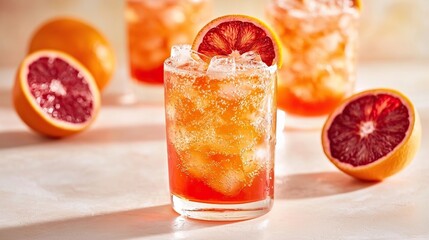 Sicilian Spritz with blood orange juice cocktail