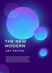 Colorful Abstract Gradient Background with Geometric Shapes