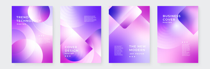 Colorful Abstract Minimalistic Geometric Art Poster Designs