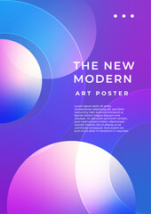 Vibrant Geometric Colorful Abstract Poster Design Template