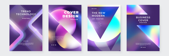 Vibrant Abstract Poster Collection With Modern Geometric Designs