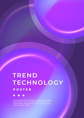 Vibrant Geometric Colorful Abstract Poster Design Template