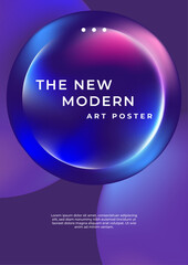Vibrant Geometric Colorful Abstract Poster Design Template