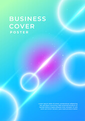 Vibrant Abstract Poster With Shapes and Gradient Colors