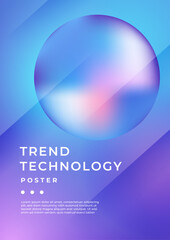 Abstract Poster Design with Vibrant Geometric Patterns. Ideal for creative projects, graphic design, and trendy backgrounds. The colorful gradient creates a dynamic and stylish visual appeal
