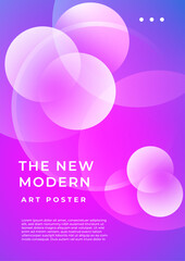 Elegant Abstract Poster With Vibrant Gradient Color Background. Perfect for modern decor, digital art projects, and creative backgrounds. Adds elegance and style to any visual presentation