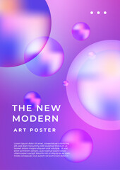 Abstract Geometric Poster Design With Vibrant Gradient Colors
