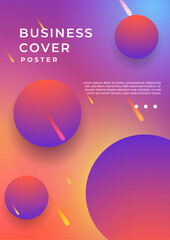 Colorful Abstract Gradient Background with Geometric Shapes