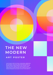 Fototapeta premium Abstract Geometric Poster Design With Vibrant Gradient Colors