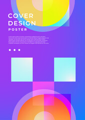 Colorful Abstract Gradient Background with Geometric Shapes