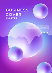 Vibrant Geometric Colorful Abstract Poster Design Template
