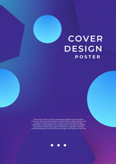 Vibrant Abstract Poster Design with Geometric Shapes