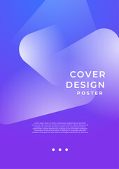 Abstract Geometric Poster Design With Vibrant Gradient Colors