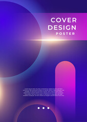 Fototapeta premium Vibrant Geometric Colorful Abstract Poster Design Template