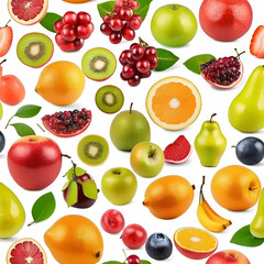 set of fruits and berries