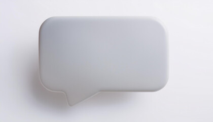 Fototapeta premium 3D notification message pop-up on white background. Speech cloud. Modern design.