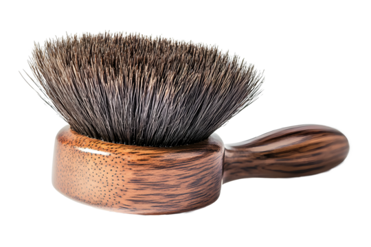 Barber brush on a transparent background. isolated background.