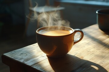 Fototapeta premium Hot tea in Rustic Mug