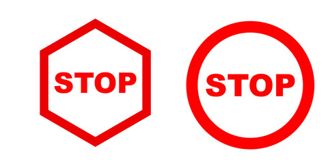 stop sign isolated on white