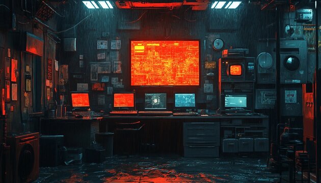 The Digital Fortress, high-tech digital fortress protecting a company's sensitive data. Show a glowing, impenetrable wall of encryption, firewalls, 