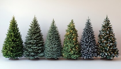 Obraz premium Cluster of Christmas Trees.