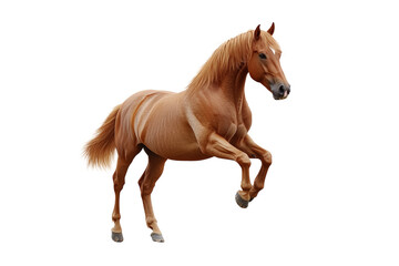 Obraz premium A Majestic Chestnut Horse isolated on a transparent background
